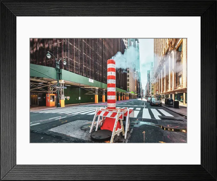 Framed Print : New York City, Manhattan, Steam Pipe on Madison Avenue Framed Print : New York City, Manhattan, Steam Pipe on Madison Avenue
