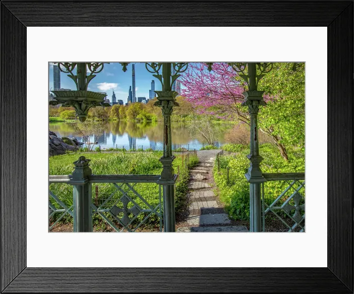 Framed Print : New York City, Manhattan, The Lake, Central Park, view from Ladies Pavilion Framed Print : New York City, Manhattan, The Lake, Central Park, view from Ladies Pavilion