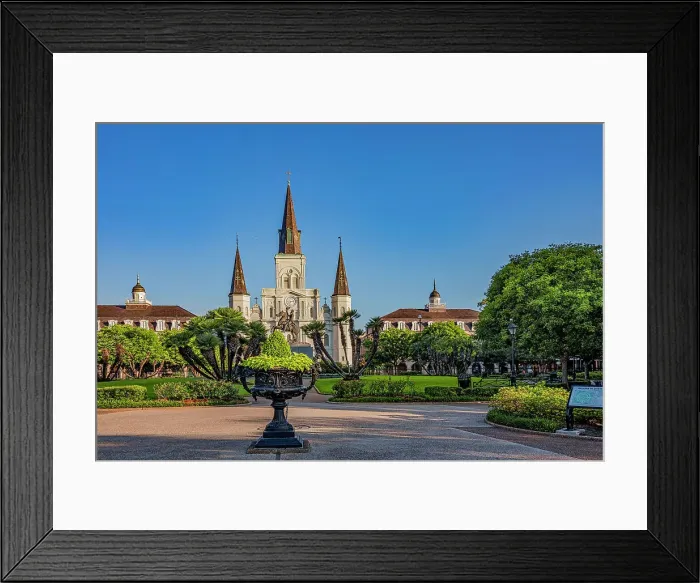 Framed Print : USA, Louisiana, New Orleans, French Quarter, Plaza De Armas, with St. Louis Cathedral in back Framed Print : USA, Louisiana, New Orleans, French Quarter, Plaza De Armas, with St. Louis Cathedral in back