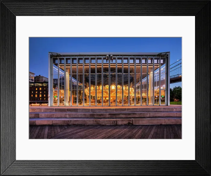 Framed Print : New York City, Brooklyn Dumbo, Brooklyn Bridge Park, Jane's Carousel Framed Print : New York City, Brooklyn Dumbo, Brooklyn Bridge Park, Jane's Carousel