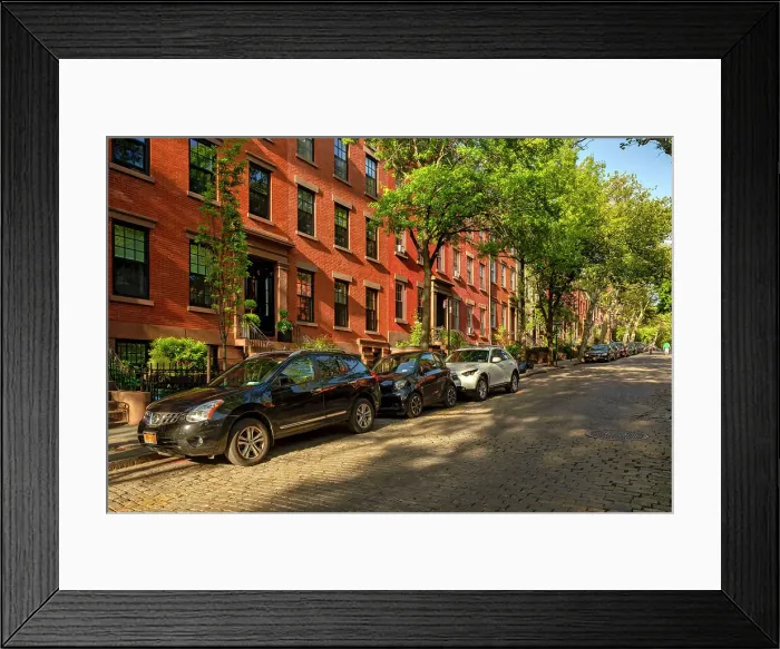 Framed Print : NYC, Brooklyn, Brooklyn Heights, brownstones Framed Print : NYC, Brooklyn, Brooklyn Heights, brownstones
