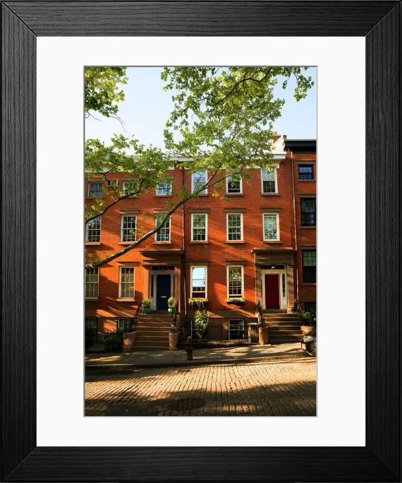 Framed Print : NYC, Brooklyn, Brooklyn Heights, brownstones Framed Print : NYC, Brooklyn, Brooklyn Heights, brownstones