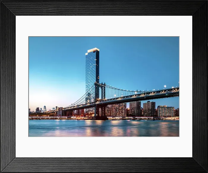 Framed Print : New York City, Brooklyn Manhattan Bridge and One Manhattan Square building Framed Print : New York City, Brooklyn Manhattan Bridge and One Manhattan Square building