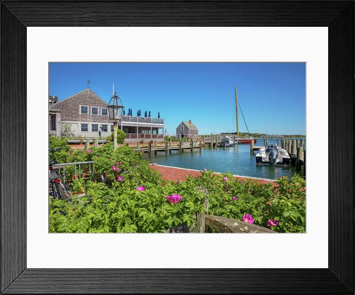 Framed Print : Massachusetts, Martha's Vineyard, Edgartown, Waterfront scene Framed Print : Massachusetts, Martha's Vineyard, Edgartown, Waterfront scene