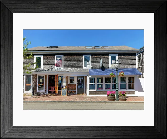 Framed Print : Massachusetts, Martha's Vineyard, The Wharf Restaurant in Edgartown Framed Print : Massachusetts, Martha's Vineyard, The Wharf Restaurant in Edgartown