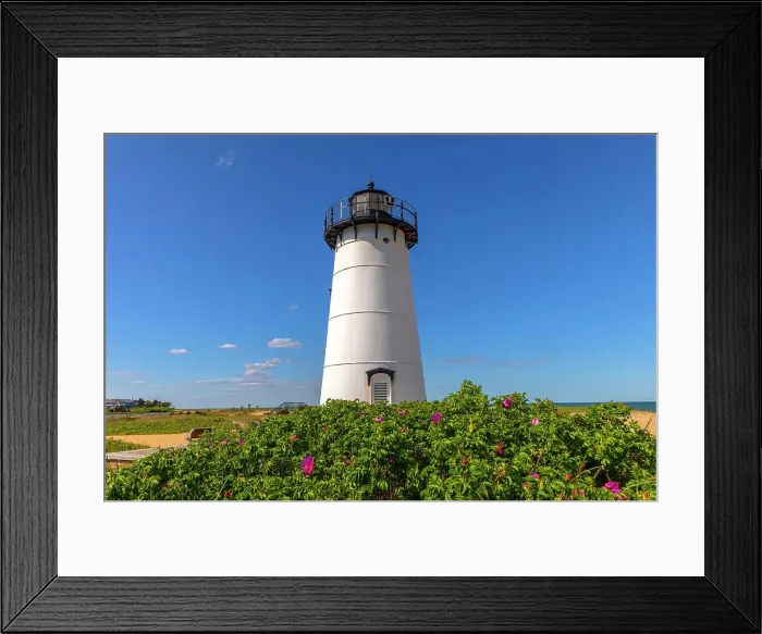 Framed Print : Massachusetts, Martha's Vineyard, Edgartown's Harbor Light at Lighthouse Beach