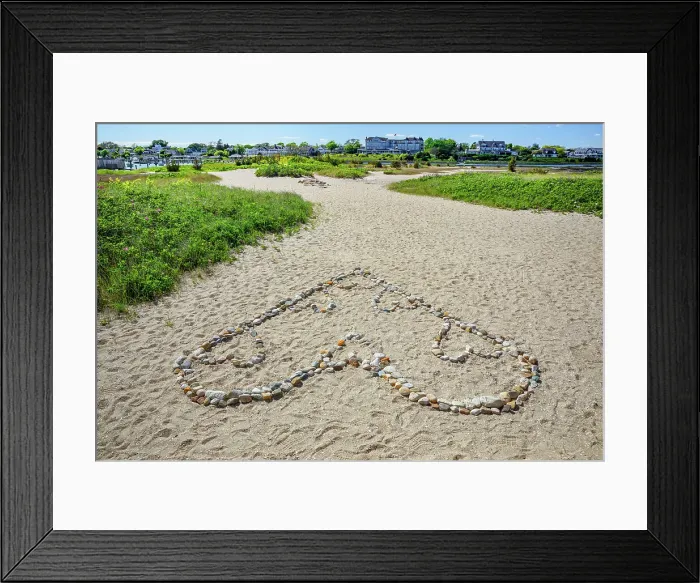 Framed Print : Heart shape made of rocks Framed Print : Heart shape made of rocks
