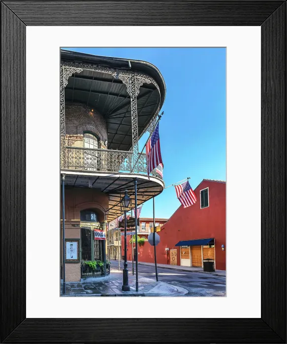 Framed Print : USA, Louisiana, New Orleans, French Quarter, Typical Balcony Framed Print : USA, Louisiana, New Orleans, French Quarter, Typical Balcony