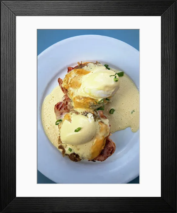 Framed Print : Louisiana, New Orleans, Jackson Square, French Quarter, cafe table with breakfast, eggs hussarde Framed Print : Louisiana, New Orleans, Jackson Square, French Quarter, cafe table with breakfast, eggs hussarde