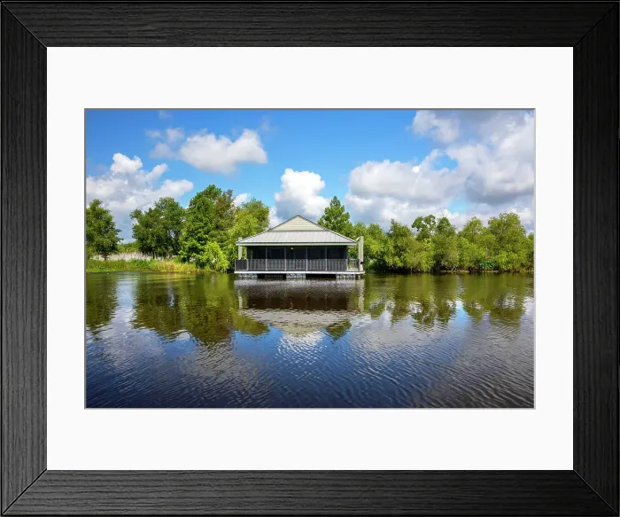 Framed Print : Louisiana, Westwego, Cabins at The Bayou Segnette State Park Framed Print : Louisiana, Westwego, Cabins at The Bayou Segnette State Park