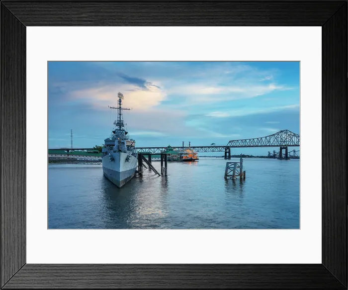 Framed Print : Louisiana, Baton Rouge, USS KIDD Veterans Museum and ship on the Mississippi River Framed Print : Louisiana, Baton Rouge, USS KIDD Veterans Museum and ship on the Mississippi River