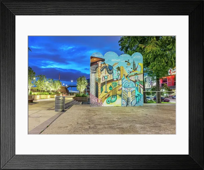 Framed Print : Louisiana, Baton Rouge Riverfront Murals Framed Print : Louisiana, Baton Rouge Riverfront Murals