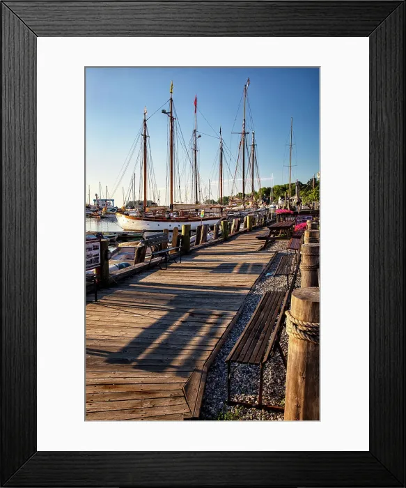 Framed Print : Maine, Camden, Waterfront Boardwalk Framed Print : Maine, Camden, Waterfront Boardwalk