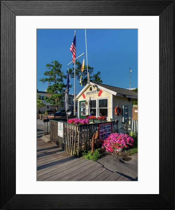 Framed Print : Maine, Camden, Waterfront, Harbor Master Station Framed Print : Maine, Camden, Waterfront, Harbor Master Station