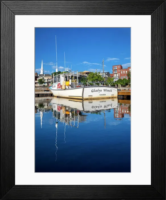 Framed Print : Maine, Camden, Camden Harbor Scene Framed Print : Maine, Camden, Camden Harbor Scene