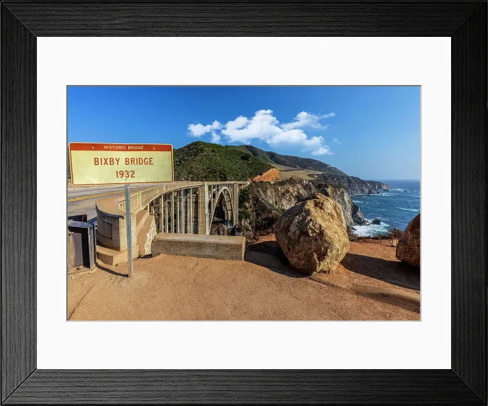 Framed Print : California, Big Sur, Bixby Bridge and Highway 1
