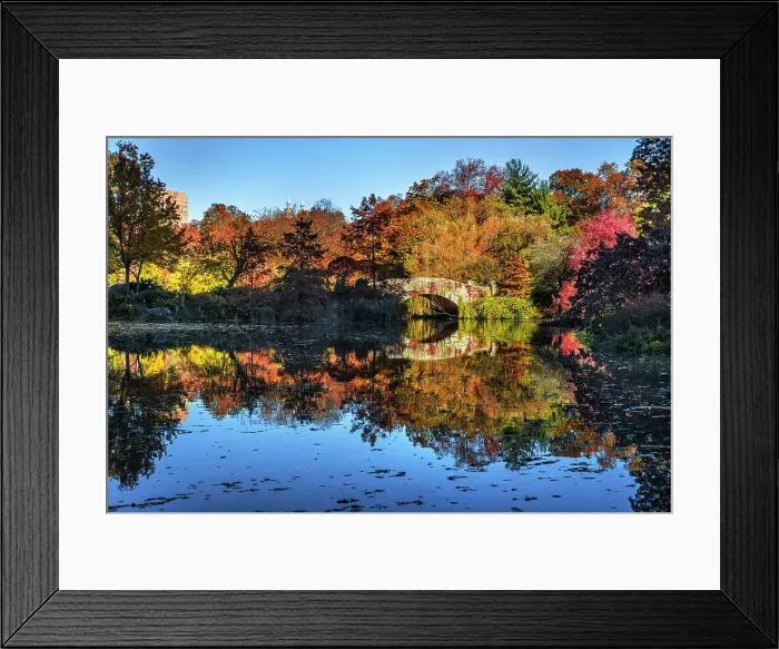 Framed Print : New York City, Manhattan, Central Park, Gapstow Bridge
