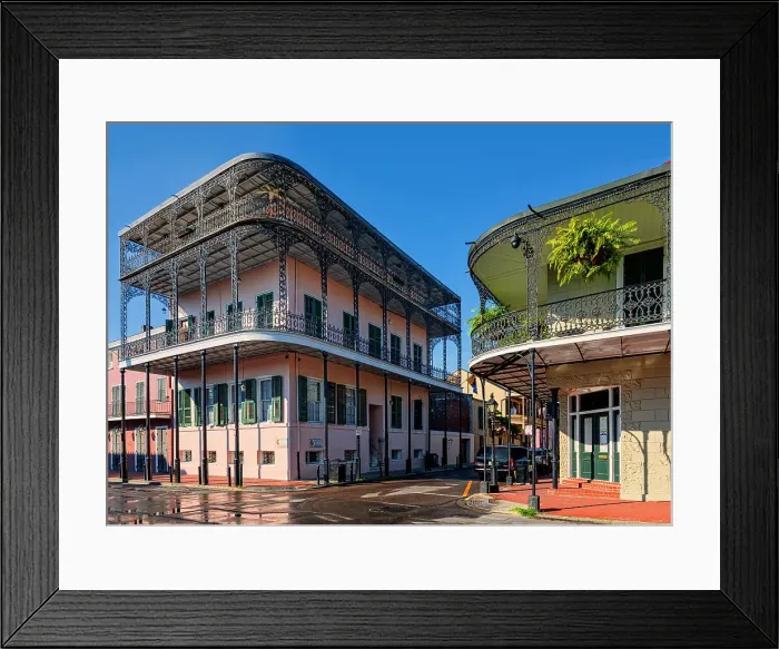 Framed Print : Louisiana, New Orleans, Historic homes in the French Quarter Framed Print : Louisiana, New Orleans, Historic homes in the French Quarter