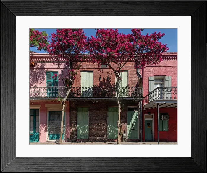Framed Print : Louisiana, New Orleans, Historic homes in the French Quarter Framed Print : Louisiana, New Orleans, Historic homes in the French Quarter