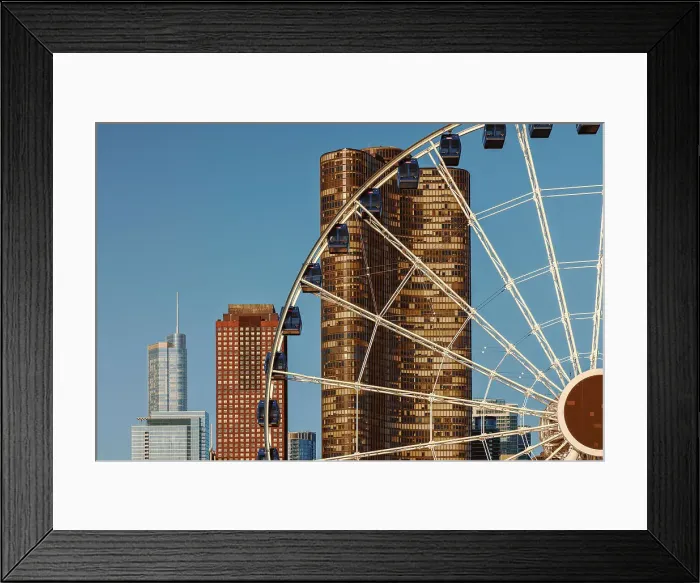Framed Print : Illinois, Chicago, Navy Pier, Ferris Wheel Closeup and Buildings in Background Framed Print : Illinois, Chicago, Navy Pier, Ferris Wheel Closeup and Buildings in Background