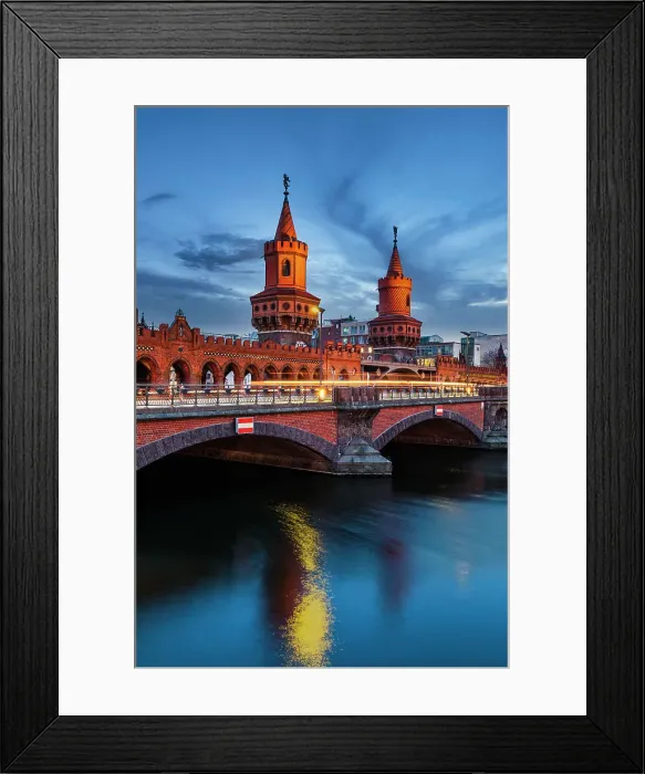 Framed Print : Germany, Berlin, Oberbaum Bridge over Berlin River