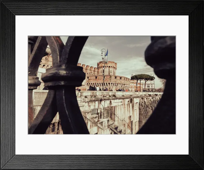 Framed Print : Italy, Rome, Castel Sant'Angelo viewed from viewed from the bridge Framed Print : Italy, Rome, Castel Sant'Angelo viewed from viewed from the bridge