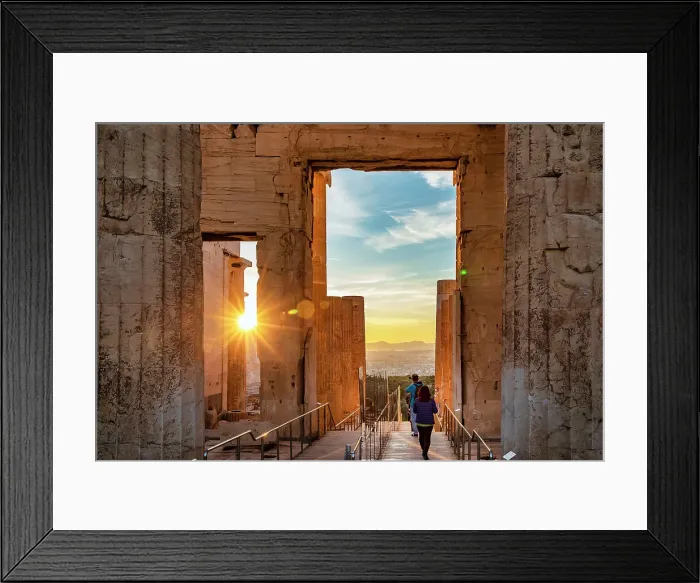 Framed Print : Greece, Athens, Acropolis, Tourist at the Parthenon Framed Print : Greece, Athens, Acropolis, Tourist at the Parthenon
