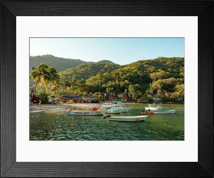 Framed Print : Mexico, Puerto Vallarta, Mismaloya Fishing village