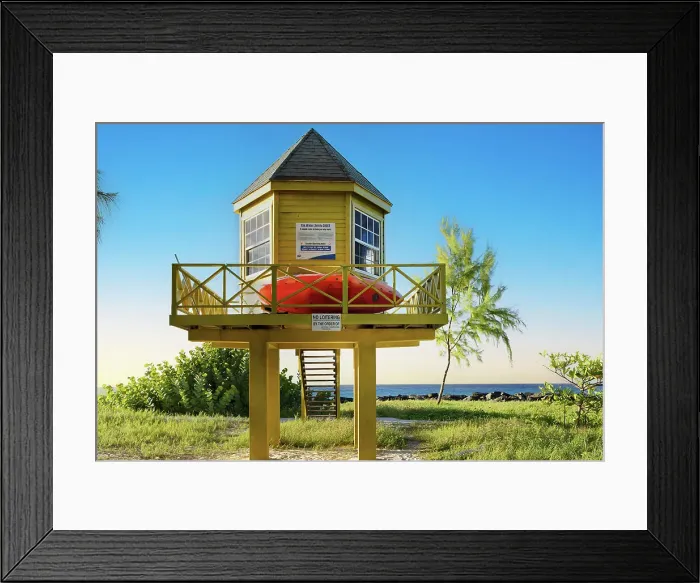 Framed Print : Barbados, lifeguard station