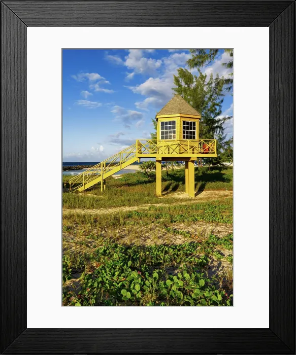 Framed Print : Barbados, lifeguard station
