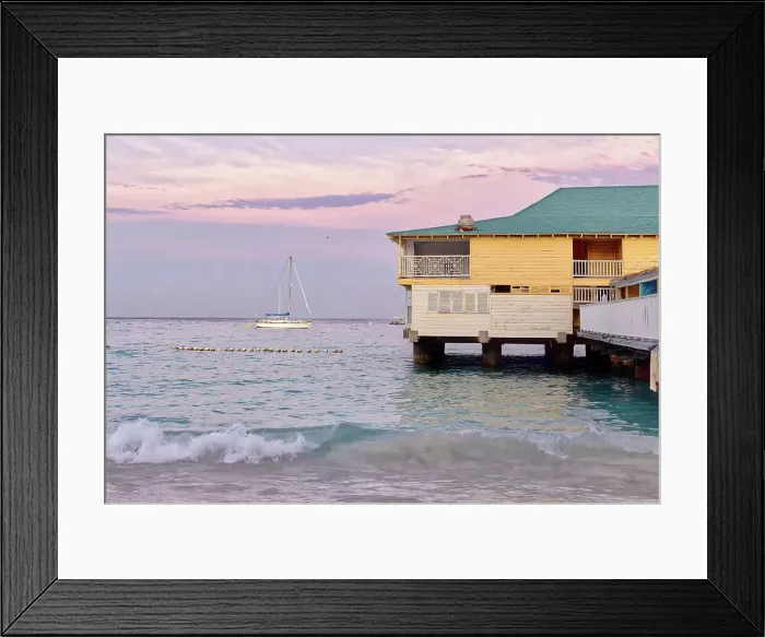 Framed Print : Barbados, Pebbles Beach