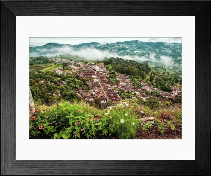 Framed Print : Colombia, Jerico town and mountains Framed Print : Colombia, Jerico town and mountains