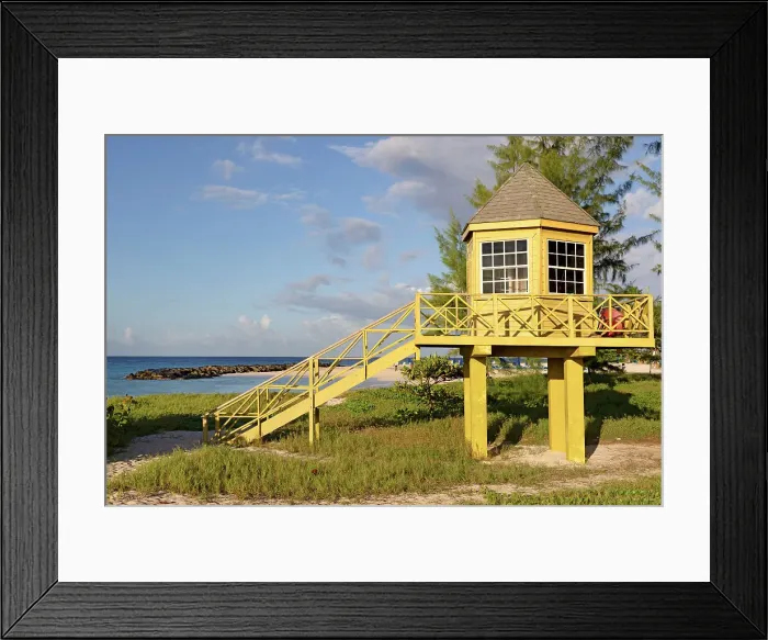 Framed Print : Barbados, lifeguard station