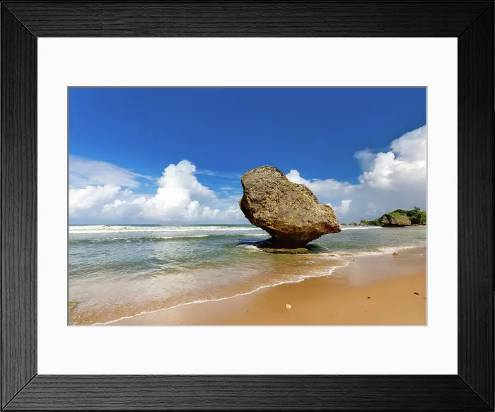 Framed Print : Barbados, Bathsheba Beach, Big rock on the beach Framed Print : Barbados, Bathsheba Beach, Big rock on the beach