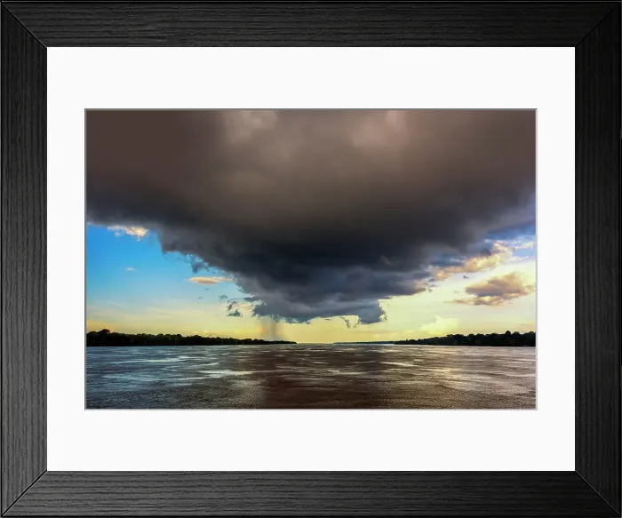 Framed Print : Brazil, dense cloud over Amazon river Framed Print : Brazil, dense cloud over Amazon river
