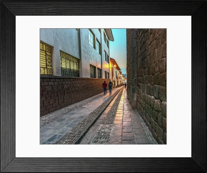 Framed Print : Peru, Cuzco city, Inca passage, pedestrian walkway Framed Print : Peru, Cuzco city, Inca passage, pedestrian walkway