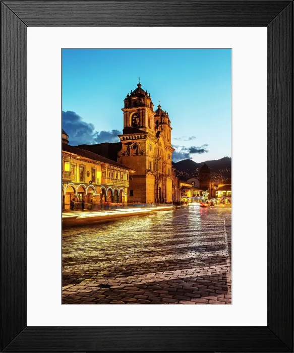Framed Print : Peru, Cuzco City, cathedral at Plaza de Armas