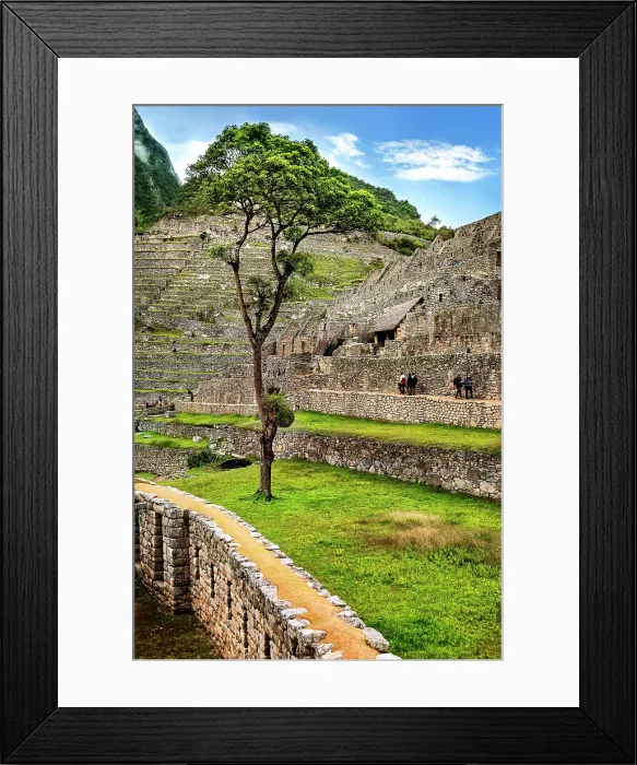 Framed Print : Peru, Cuzco, Machu Picchu, Inca fortress, archeological site