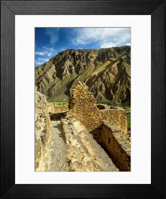 Framed Print : Peru, Sacred Valley, Ollantaytambo ruins
