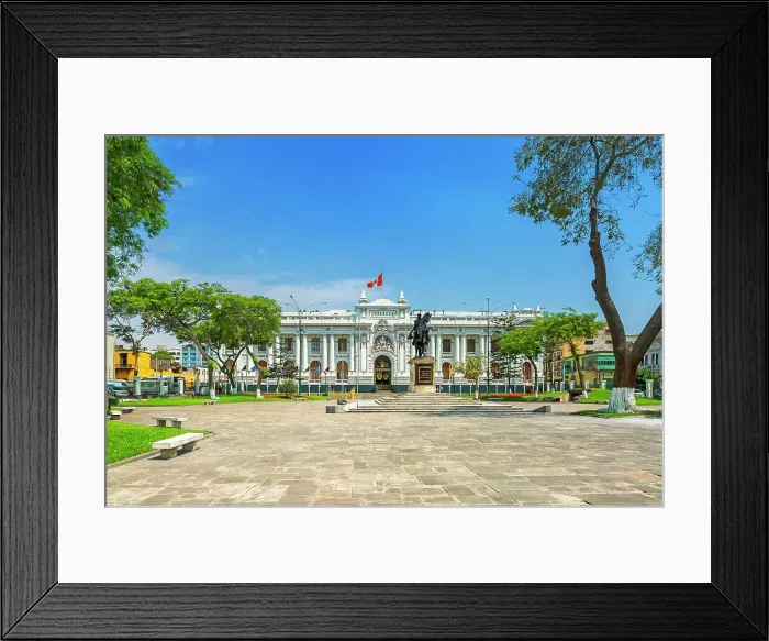 Framed Print : Peru, Lima, Congress Building and square Framed Print : Peru, Lima, Congress Building and square