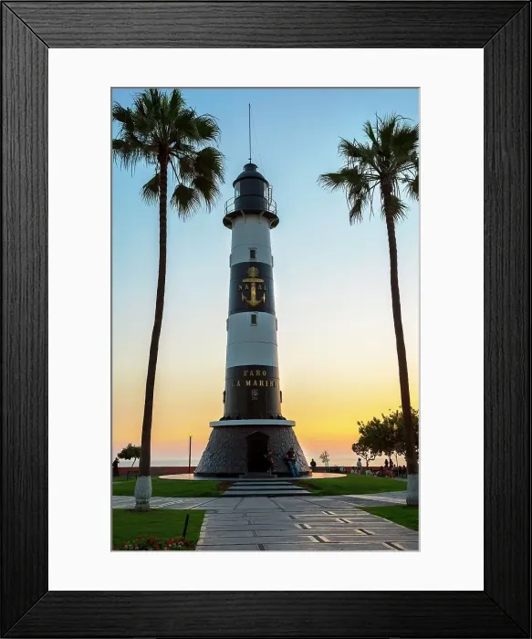 Framed Print : Peru, Lima, Miraflores, La Marina Lighthouse Framed Print : Peru, Lima, Miraflores, La Marina Lighthouse