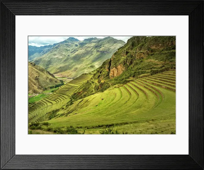 Framed Print : Peru, Cuzco, Sacred Valley detail of terraces at Pisac ruins Framed Print : Peru, Cuzco, Sacred Valley detail of terraces at Pisac ruins