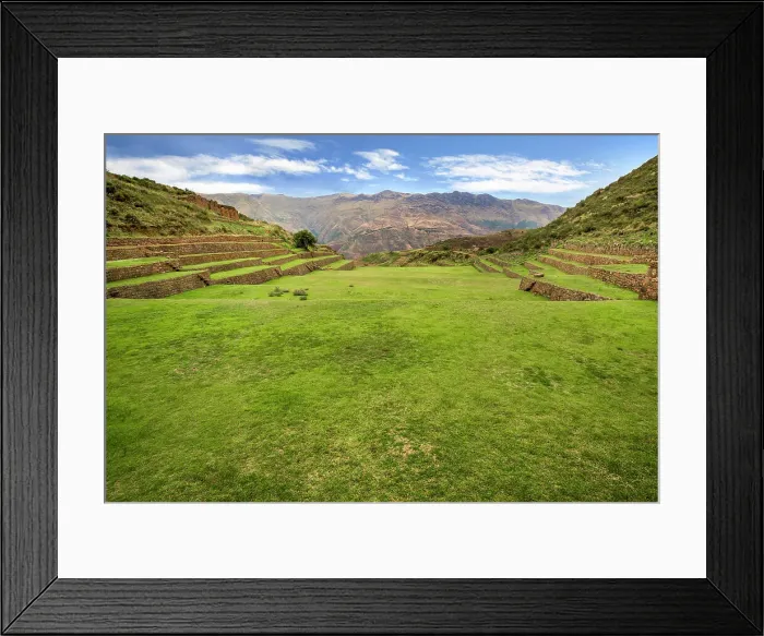 Framed Print : Peru, Sacred valley, Tipon archeological park, (irrigation channels) Framed Print : Peru, Sacred valley, Tipon archeological park, (irrigation channels)