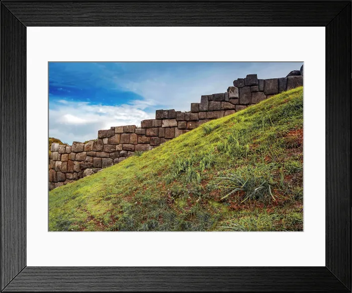 Framed Print : Peru, Cuzco, Saksaywaman ruins, detail of wall Framed Print : Peru, Cuzco, Saksaywaman ruins, detail of wall