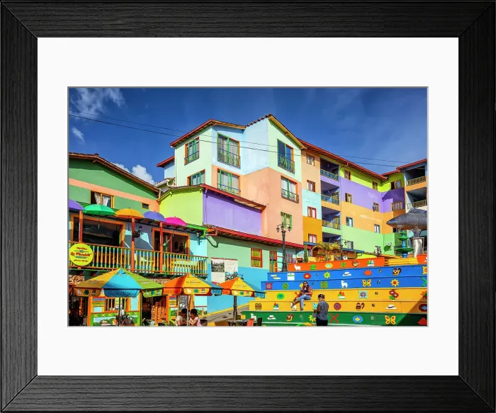 Framed Print : Colombia, Guatape, Colorful town near Medellin Framed Print : Colombia, Guatape, Colorful town near Medellin