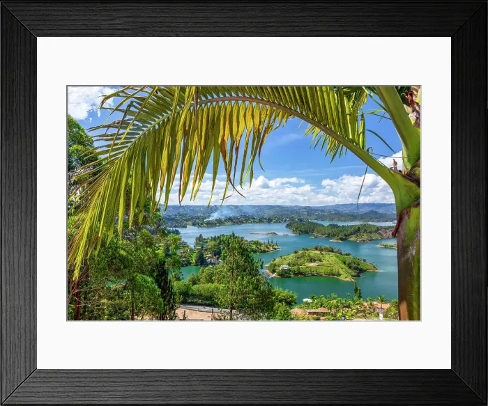 Framed Print : Colombia, Guatape, Reservoir