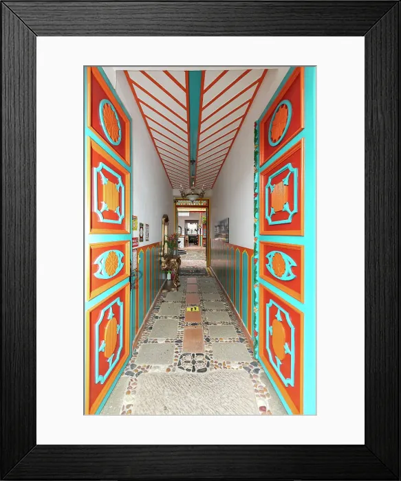 Framed Print : Colombia, Antioquia, Jardin, Traditional architecture, door and entrance Framed Print : Colombia, Antioquia, Jardin, Traditional architecture, door and entrance