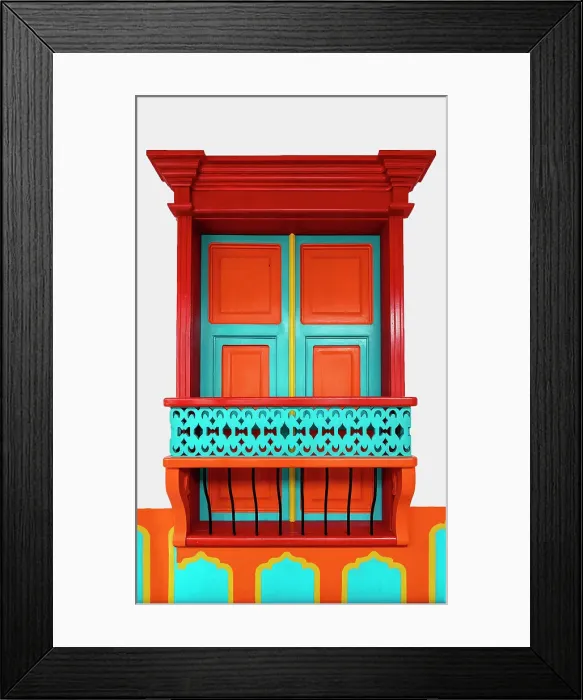 Framed Print : Colombia, Antioquia, Jardin, Traditional architecture, window Framed Print : Colombia, Antioquia, Jardin, Traditional architecture, window