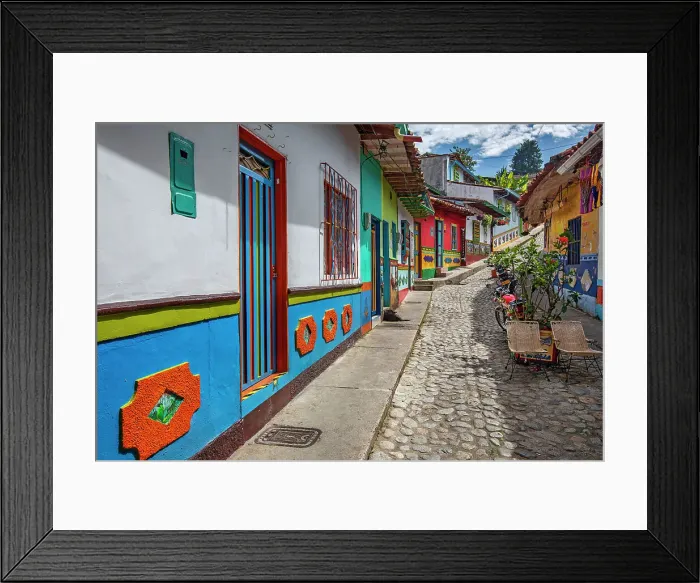 Framed Print : Colombia, Guatape, Colonial Town near Medellin Framed Print : Colombia, Guatape, Colonial Town near Medellin