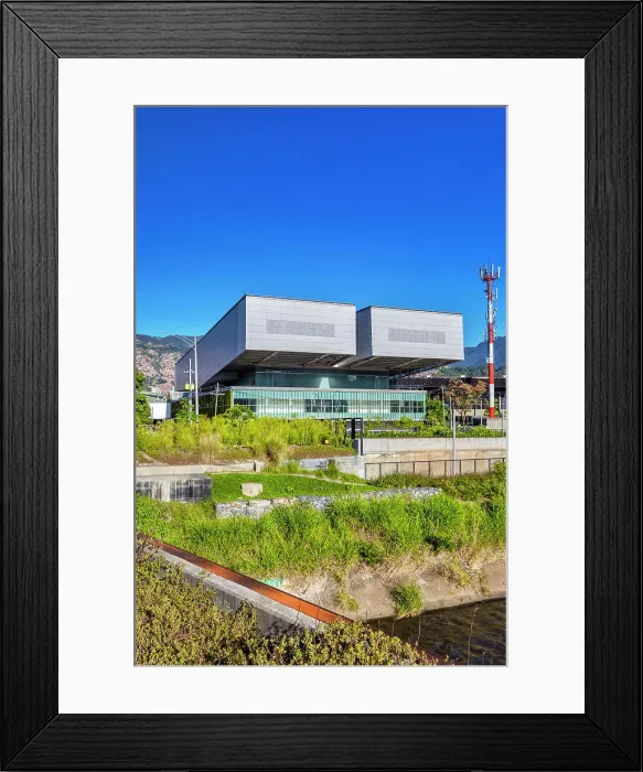Framed Print : Colombia, Parques del Rio view of Palacio de Exposiciones Framed Print : Colombia, Parques del Rio view of Palacio de Exposiciones